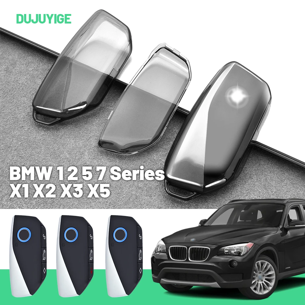 Clear TPU Car Key Case For BMW 1 2 5 7 Series X1 X2 X3 X5 X6 X7 i5 i7 iX M5 XM5 Key Fob Cover Protector Shell Auto Accessories