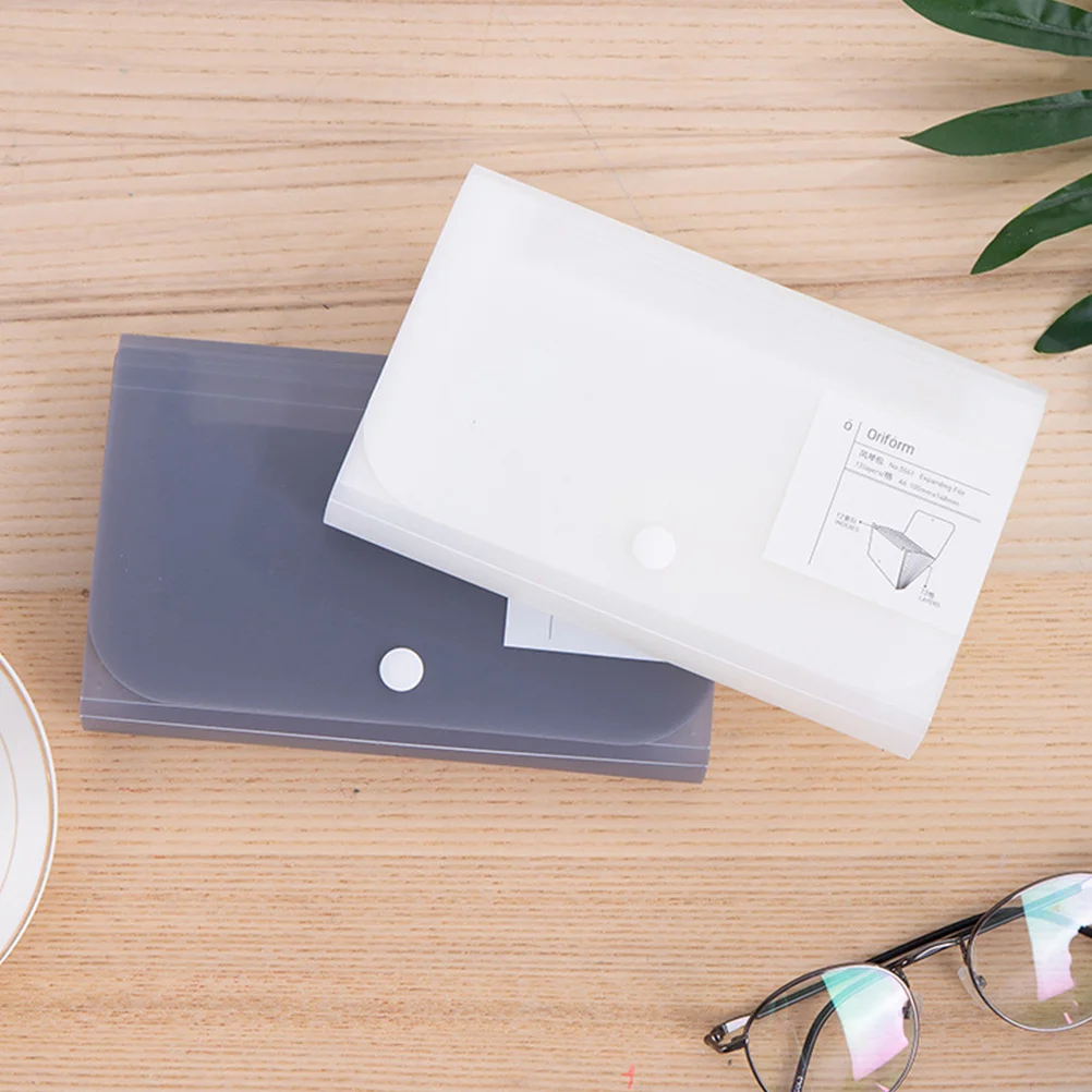 

2Pcs A6 Folder Waterproof Document Case Multi-Layer File Organizer for Students Teachers Work Files Compact Folder for Papers