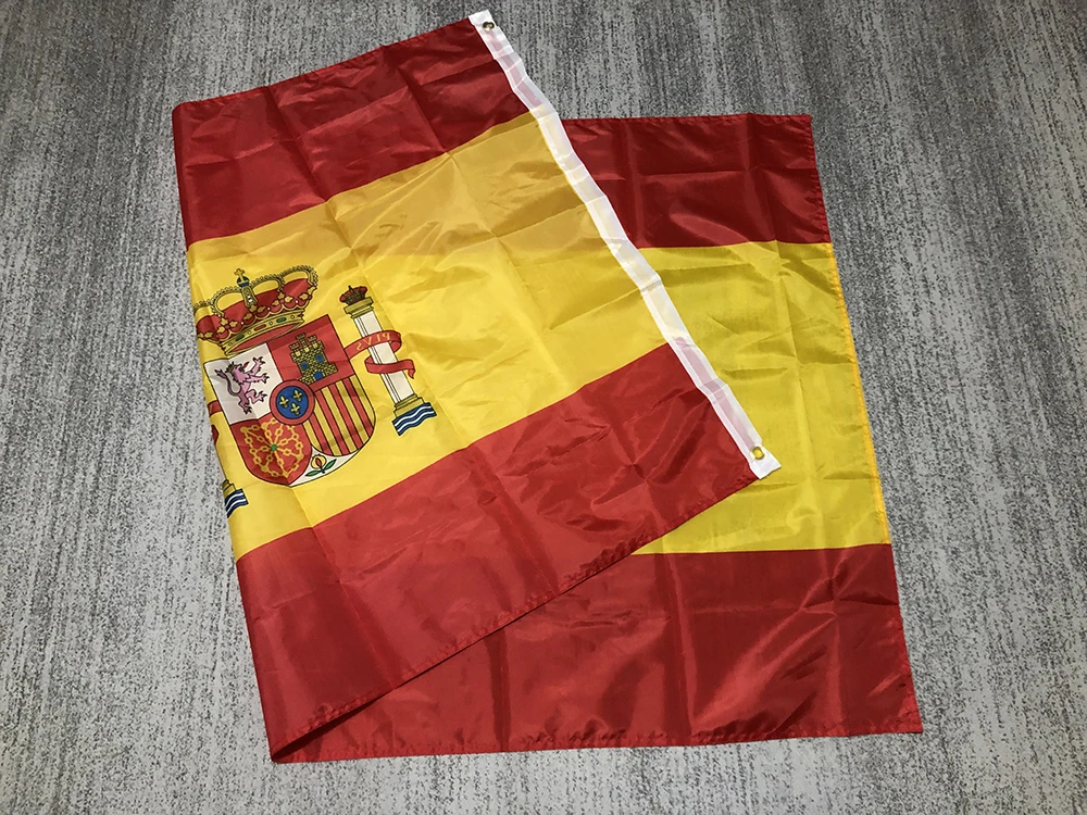 Spain National flag 60x90cm 90x150cm Polyester No Fade ESP ES Espana Spanish Flag hanging Banner for Celebration big flags