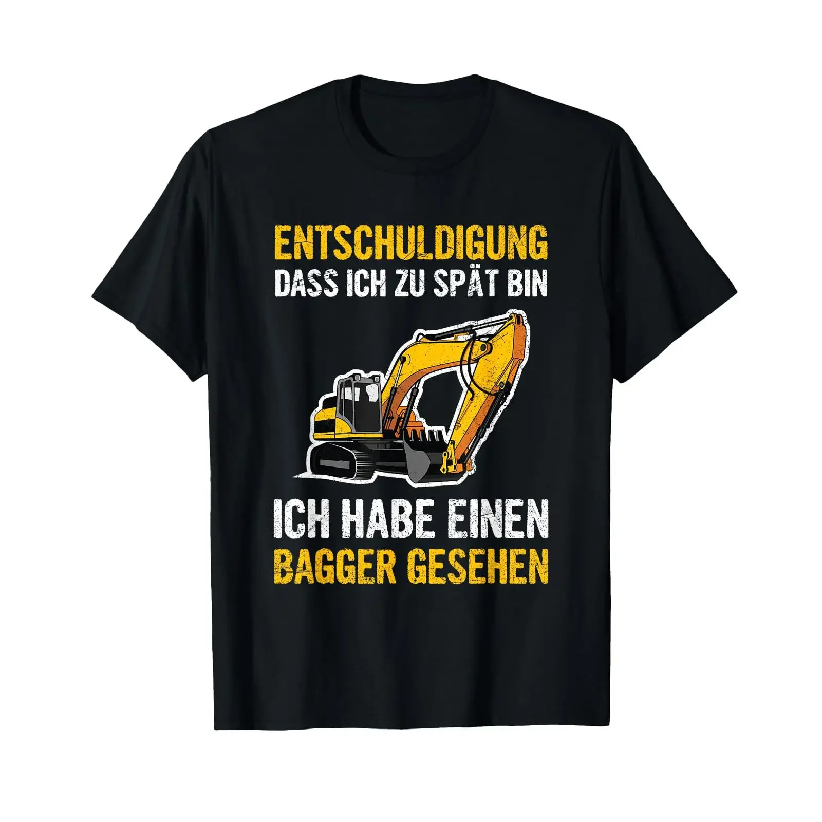 Dass Ich zu Spät Bin Bagger Gesegen Quote T Shirt vintage Washed Comfortable fashion graphic Stylish Slightly homme Soft