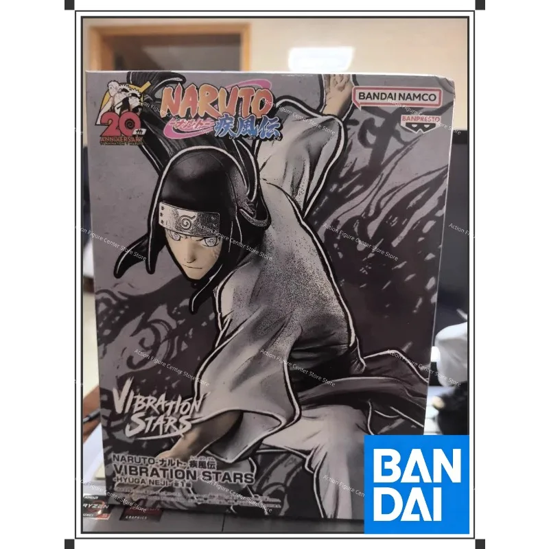 In Stock Bandai Original Naruto Hyuga Neji Figure Anime Action Model Cartoon Doll Desktop Toy Pvc Decor Ornaments Festival Gifts