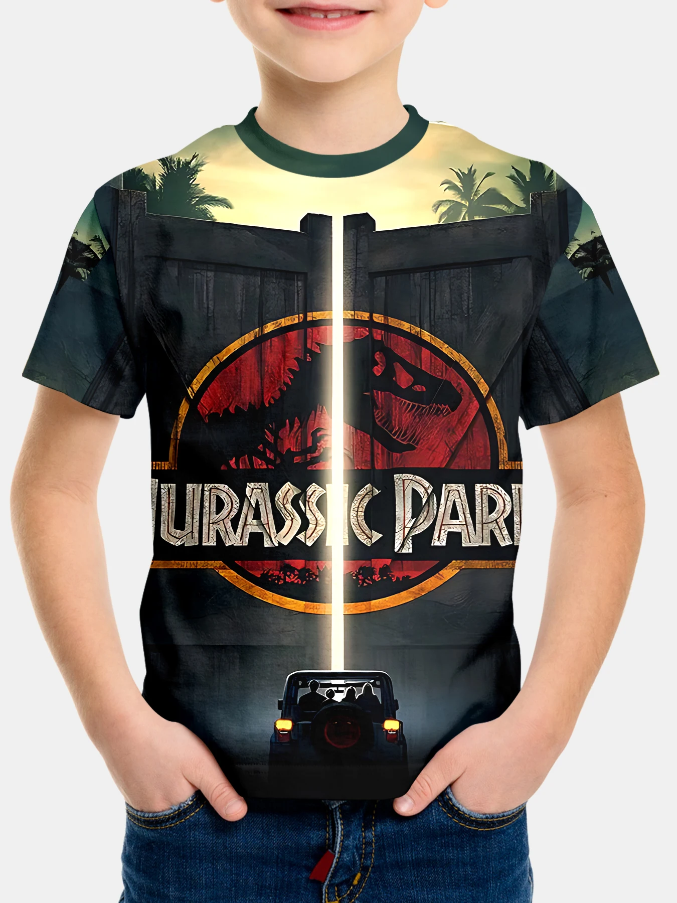 Jurassic Dinosaur Park World 3D Print Baby Clothing 5 to 14 Years Male Outdoor Clothes for Children Boy Girl Child Top T-Shirt