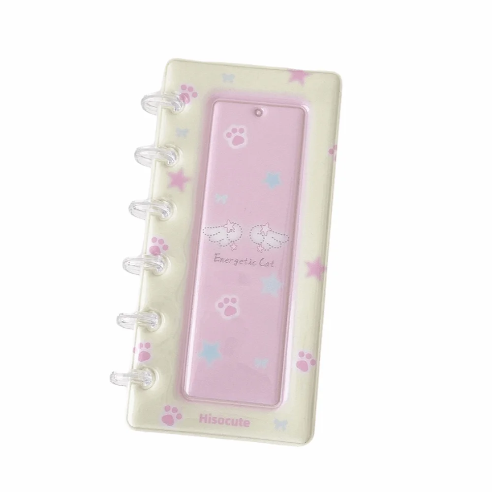 Cartoon Photo Card Holder 4-Grid Refillable Photo Storage Album PVC Loose-leaf Small Card Storage Book Trading Card Holder