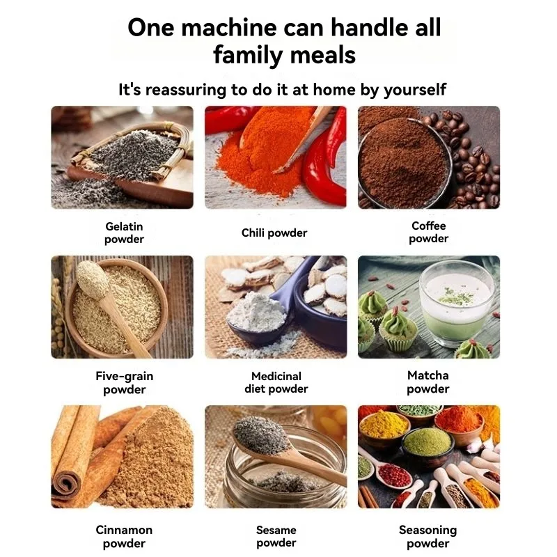 

A05G-Multi-Voltage Coffee& Herb Grinder-Fine Powder For Home-Grain Mill Wet And Dry-US Plug