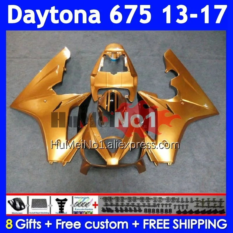 Injection For Triumph Daytona 675 Daytona-675 13 14 15 16 17 323No.10 Daytona675 2013 2014 2015 Gloss Golden 2016 2017 Fairings