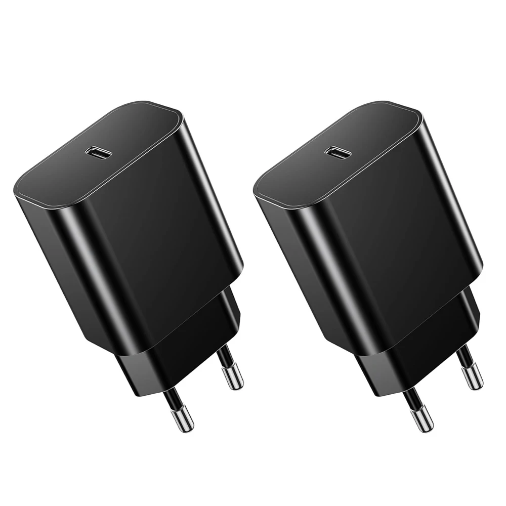 

2 шт. адаптер USB-C мощностью 20 Вт, сверхбыстрая зарядка PD 3,0, настенное зарядное устройство для мобильного телефона для iPhone 16 15 14 13 Pro Max Plus AirPods iPad