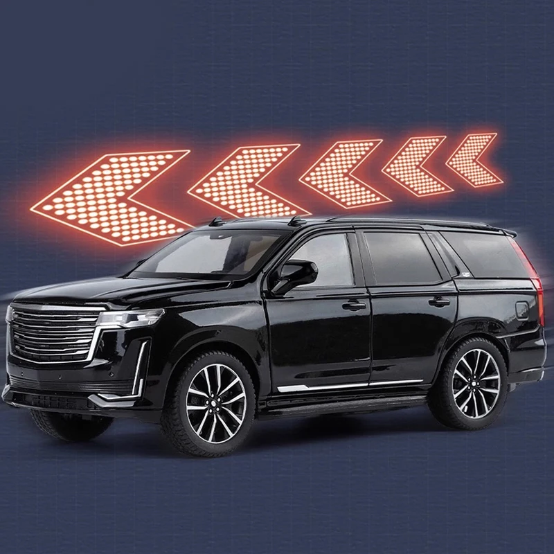 1:24スケール合金製SUVカーモデルおもちゃ、サウンド&ライト、開閉ドア&プルバックアクション付き - 男の子へのフェスティバル、クリスマス、誕生日プレゼントに最適