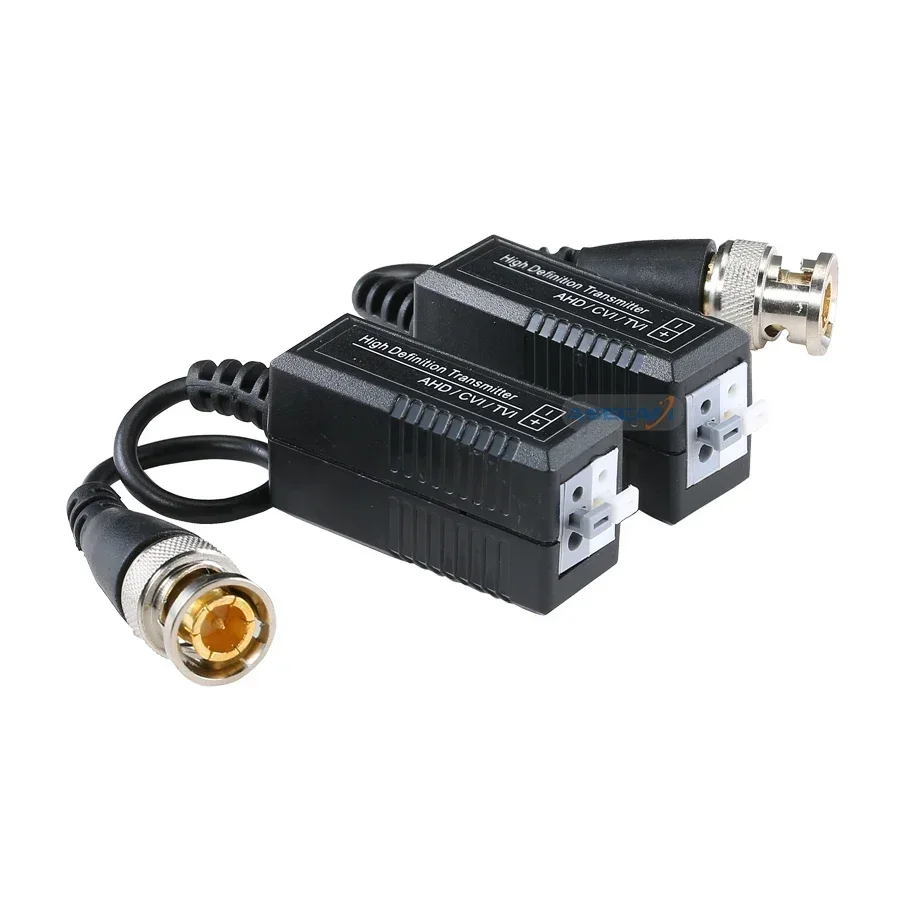 BNC إلى UTP Cat5/5e/6 Video Balun HD أجهزة الإرسال والاستقبال محول الارسال دعم 1080P 4MP 5MP AHD CVI TVI كاميرا 200M