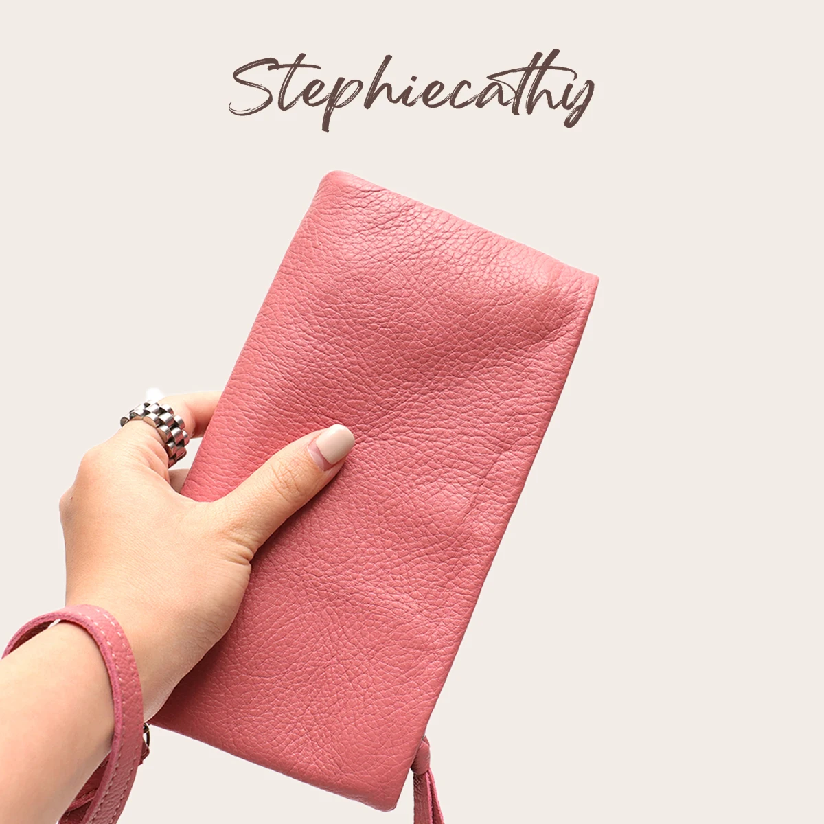 SC Soft Cowhide Women Long Wallet Fashion Multi Pockets Coin Purse Card Holder Passport Bag Female Genuine Leather Daily Clutch