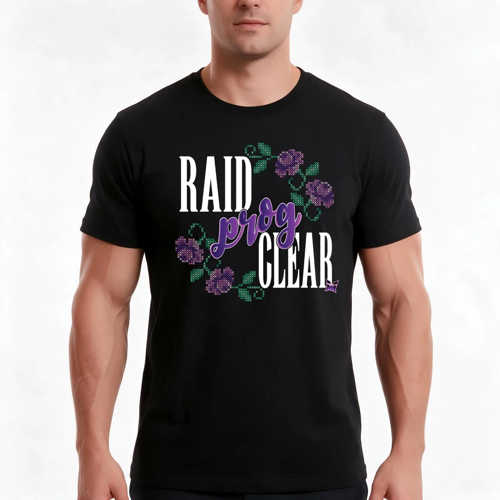 raid prog clear (savage) T-Shirt Summer Casual Cotton Tee Oversized Streetwear Tops Vintage Graphic Print Unisex Men Women