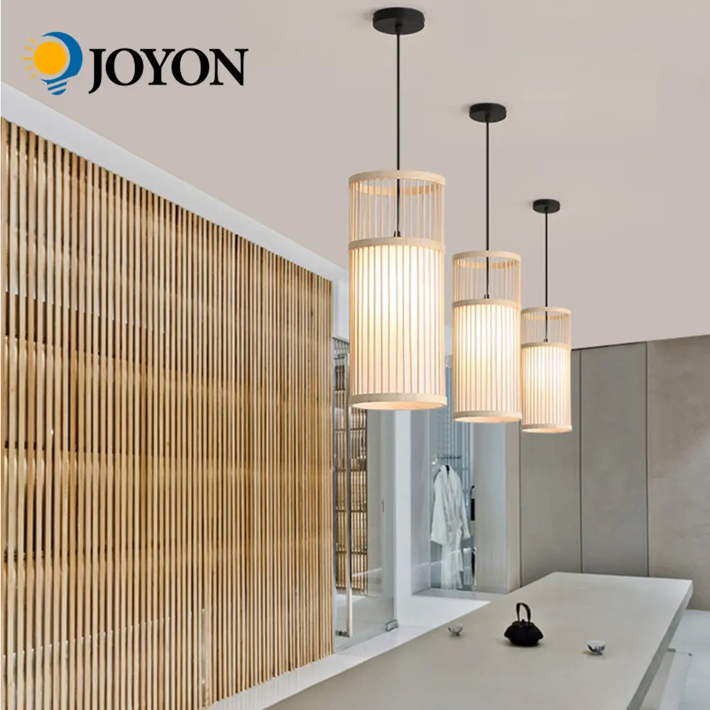 Woven Bamboo Art Chandelier Bamboo Lantern Chandelier Bedroom Dining Room Lamp Japanese Pendants Lights Modern Bamboo Hand