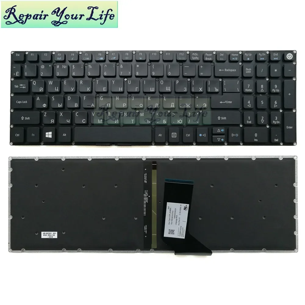 

RU Russian Keyboard Backlight For Acer E5-573G E5-573T E5-573TG E5-722 E5-532G E5-752G V3-574G E5-573 Laptop Backlit Keyboards