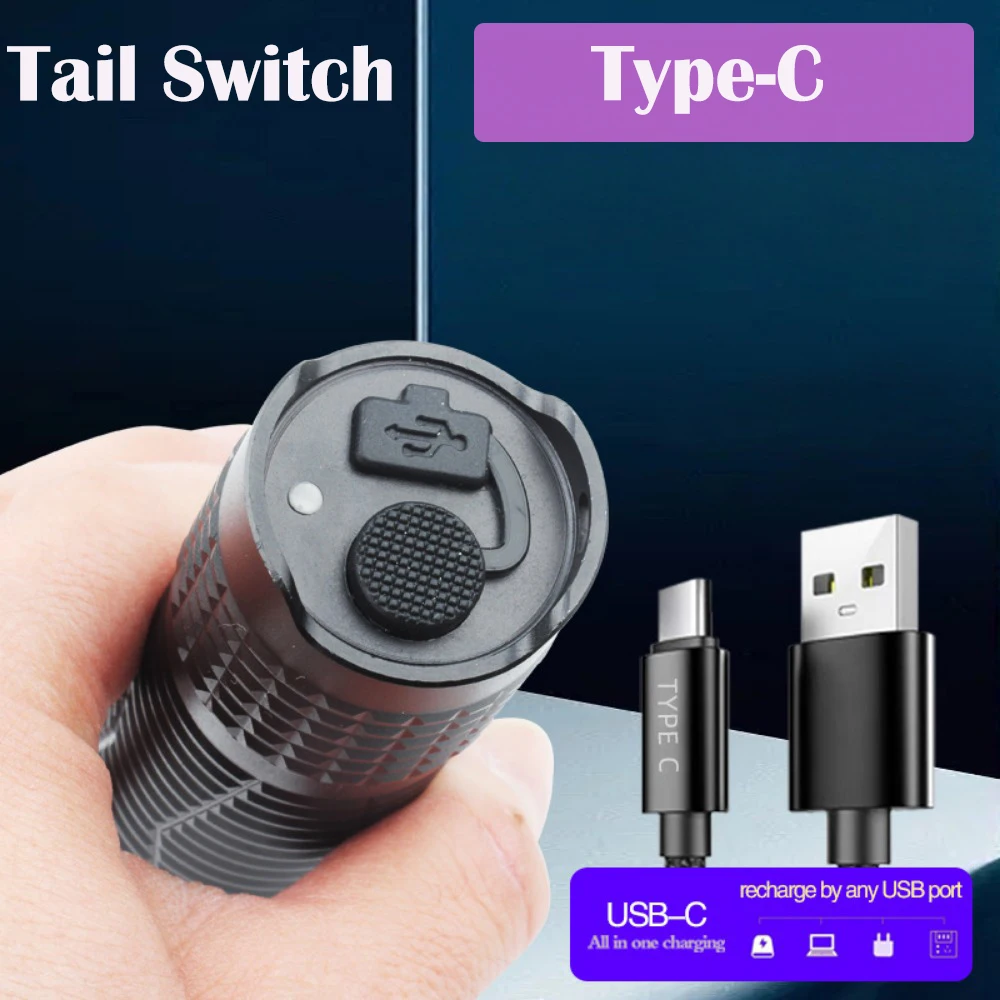 80W 4Cores 365nm UV Ultraviolet Flashlight USB Rechargeable Black Light Torch Curing Money Ore Scorpion Fluorescent Detector