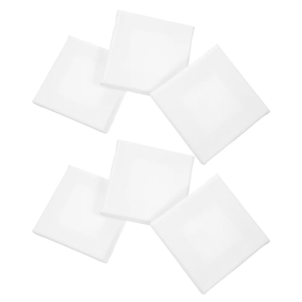 

6Pcs Mini Painting Canvas Oil Painting Board Set Small White Canvas for DIY Art Supplies Bulk Mini Canvases Bulk