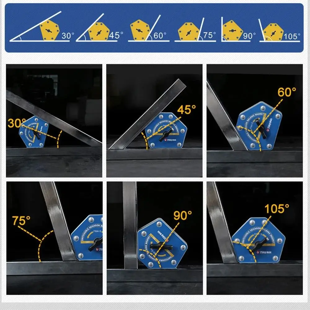 Multi-angle Magnetic Welding Holders Double-layer Accurate Magnet Auxiliary Locator with Switch Switchable Weld Fixer Workshop