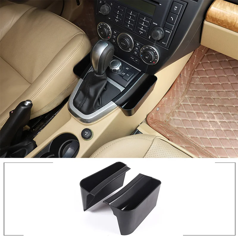 

For 2007-12 Land Rover Freelander 2 ABS Black Car Center Control Both Sides Multi-function Storage Box Car Interior Accessories