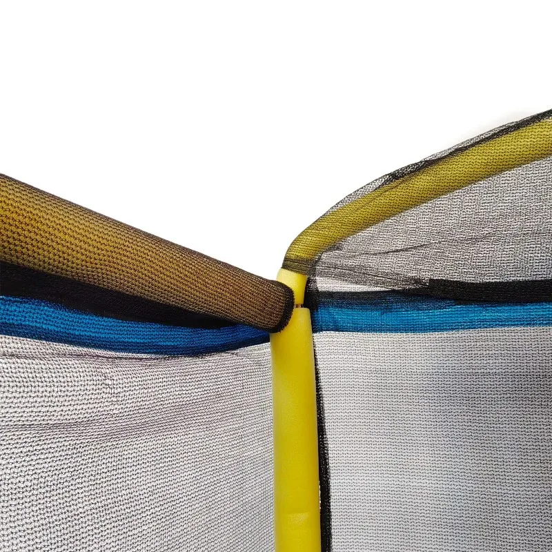 6.5-Foot rectangular trampoline interior rust-resistant construction with safety net and domestic exercise equipment