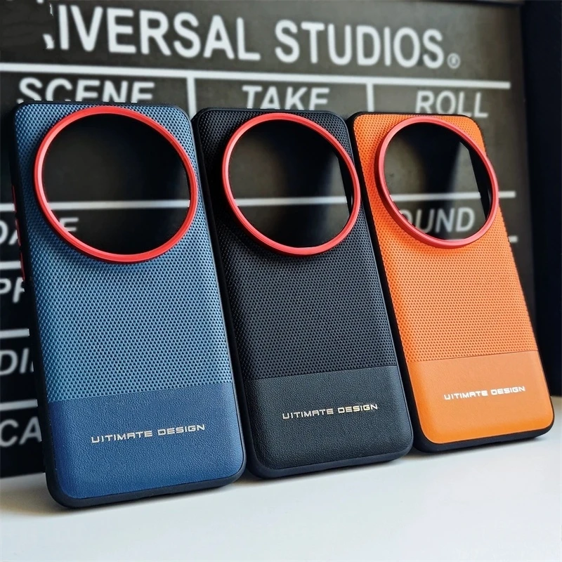 

Case For Xiaomi 15 Ultra 14 13 Luxury Leather Back Cover For Xiaomi Mi 14 Ultra 5G Fashion Colorblock Shell Shockproof Bumper
