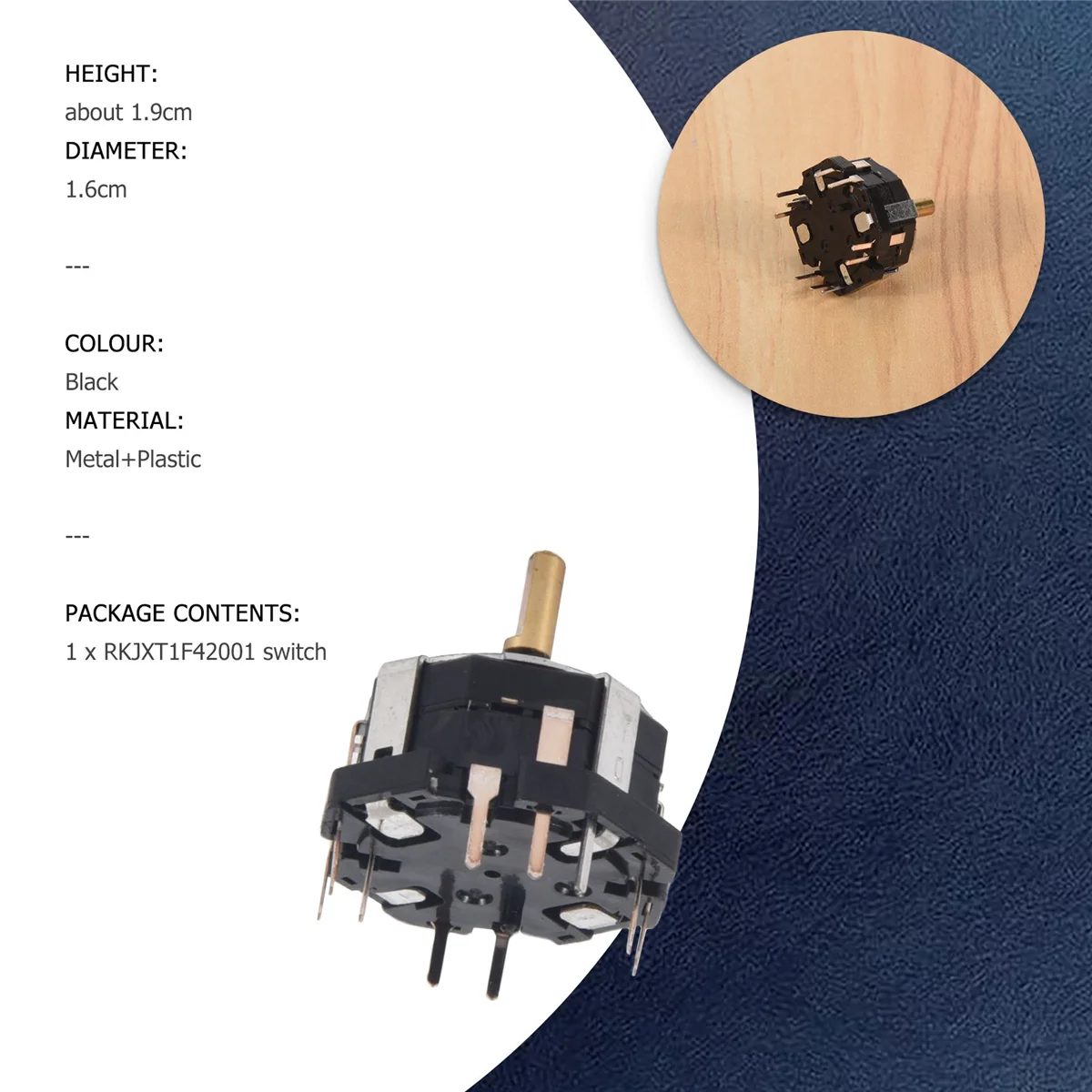 RKJXT1F42001 4-Way สวิทช์รถนําทาง Encoder Key Rocker Switch พร้อม Push Switch Encoder