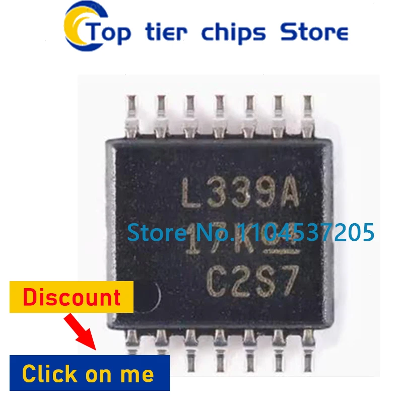 10pcs/lot LM339APWR LM339A L339A  LM339PWR LM339 L339 TSSOP-14