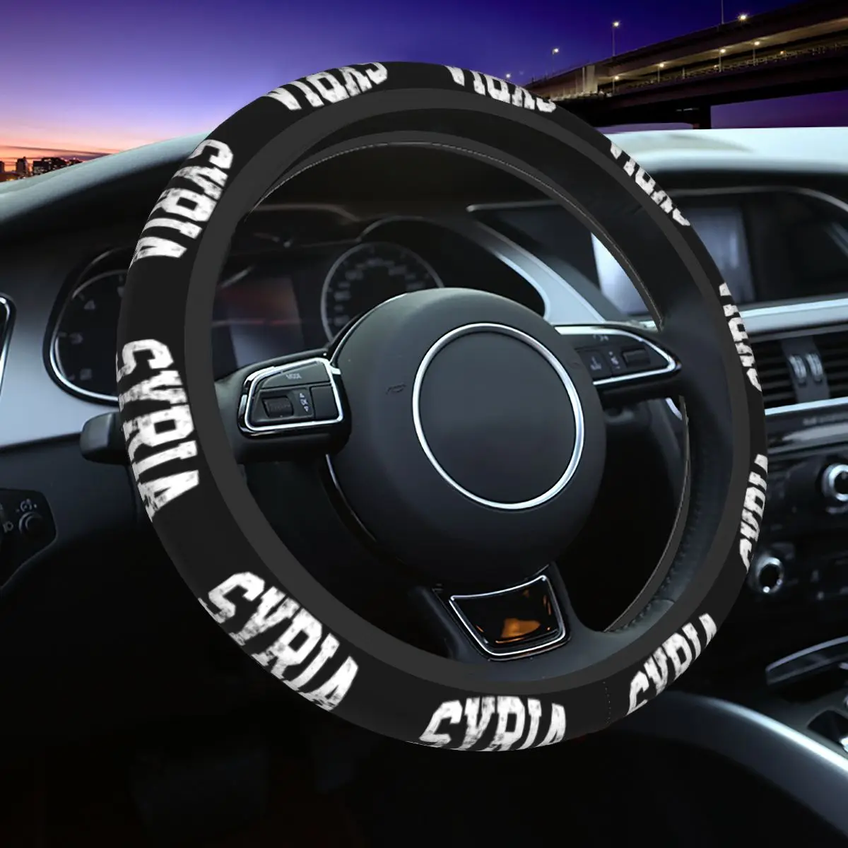 

38cm Car Steering Wheel Cover Eagle Syria Anti-slip Braid On The Steering Wheel Cover Car-styling Elastische Car Accessories