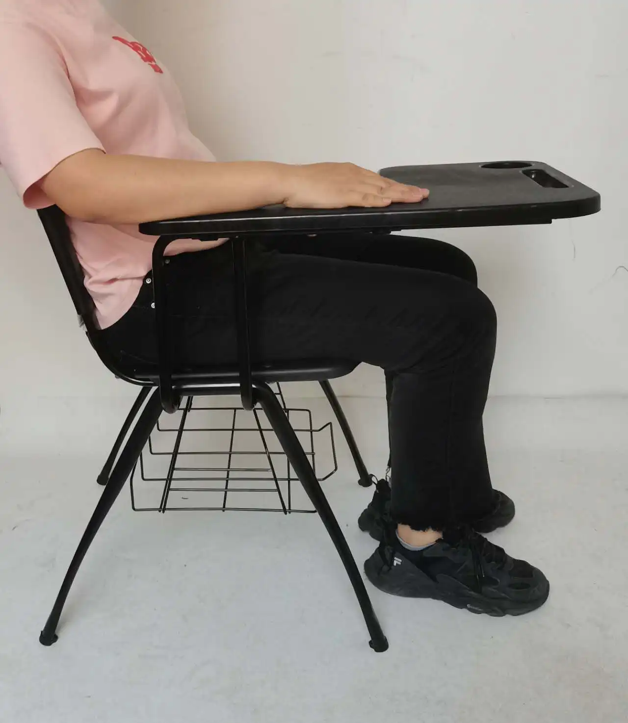 Wholesale ergonomic business work task from home stackable plastic office conference chair with writing board meeting room