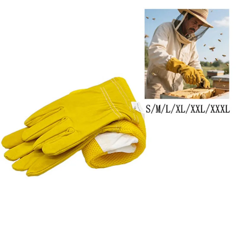 Beekeeper Gloves Protective Sleeves Ventilated Professional Anti Bee for Apiculture Beekeeper Prevent Beehive Tools
