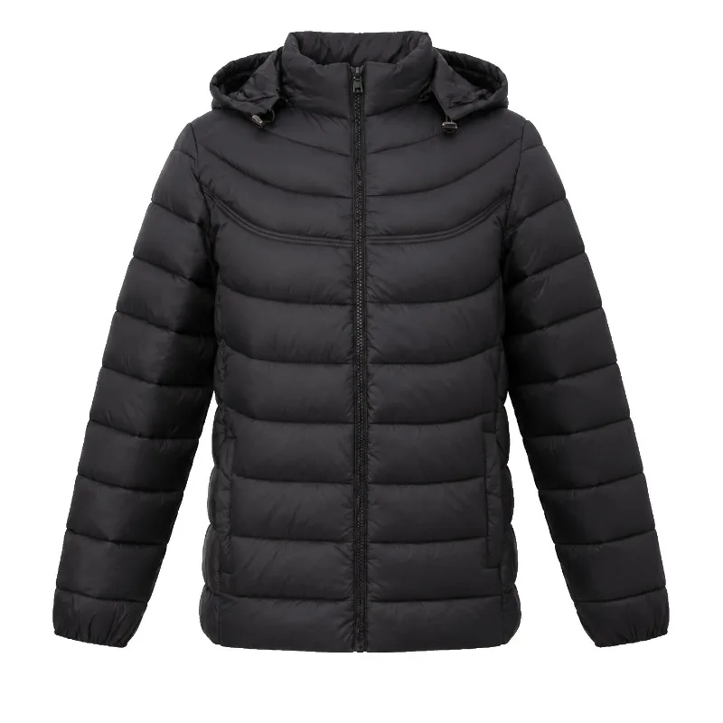 2026 Middle-age Women Lightweight Down Cotton-padded Jacket Short Coat Autumn Winter Removable Hood Mother Quilted Warm Parkas