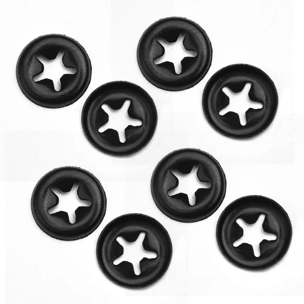 Locking Washers Clip Washer Clip Fastener 50PCS Flanged Bearing Clips Hardware Tool Steel Shaft Clamps High Quality