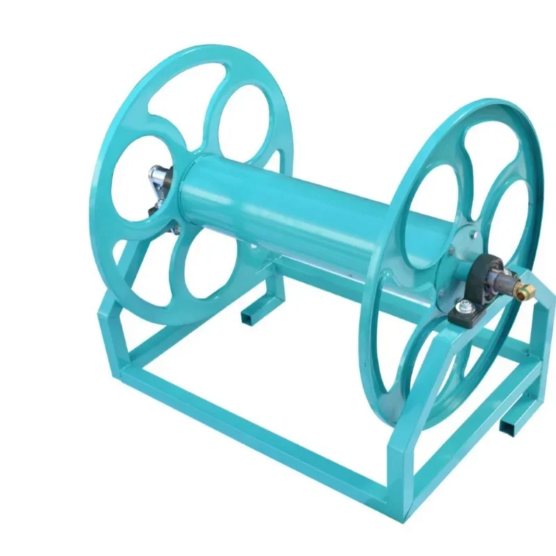 Forest Garden Greening Agricultural High Pressure Spray Pipe Receiver Trailer Drug Pipe Reel Rack Hand Winding Rack