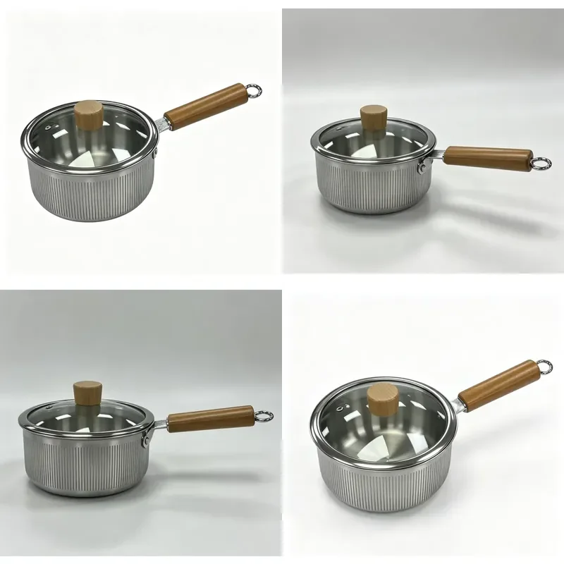 Stainless Steel Double Layer Steamer with Glass Lid for Baby Food and Sauces