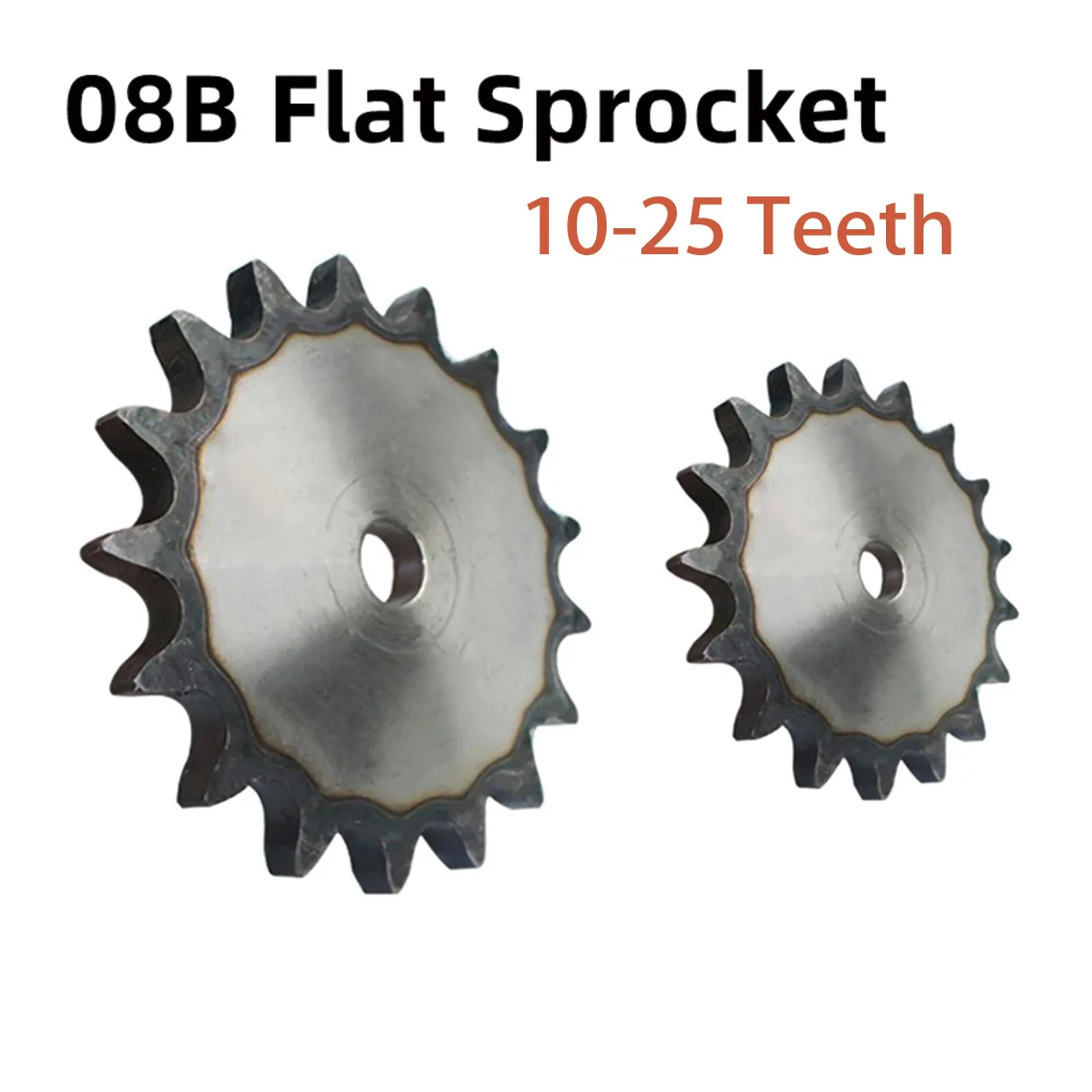 

1Pcs 08B Chain Sprocket 10-25 Teeth Pitch 12.7mm 45 # Steel Roller Industrial Drive Chain Sprocket Flat Sprocket Process Hole