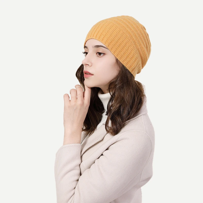 

Hat Women Winter Beanie Wool Knit Cap One Layer Warm Soft Skiing Accessory For Cold Weather Autumn Outdoors Sports Luxury