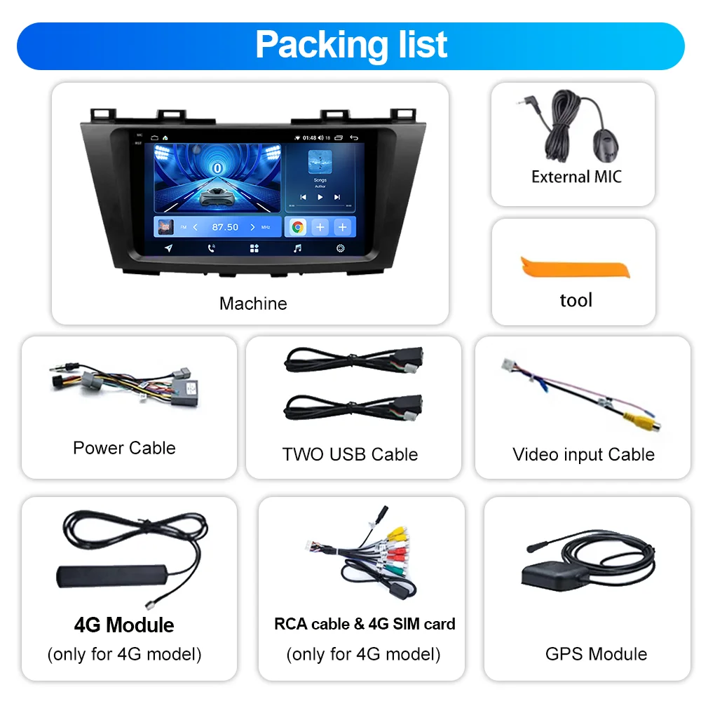 أندرويد 15 لمازدا 5 CW 2010 - 2015 راديو تلقائي الوسائط المتعددة مشغل فيديو الملاحة ستيريو GPS No 2din DVD شاشة تعمل باللمس WIFI + 4G #6
