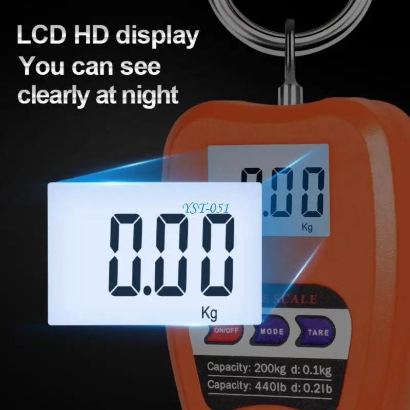 

E15A High Accuracy Travel Friendly 200kg Electronic Hand Scale Waterproof Design ABS Metal Material for Kitchen Office Market