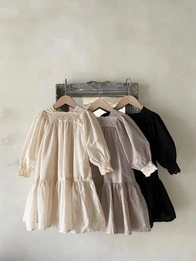 Sisters Clothes Set Spring Autumn Toddler Long Sleeve Baby Cotton Dress Newborn Solid Girl Suit Baby Girl Cute One-piece