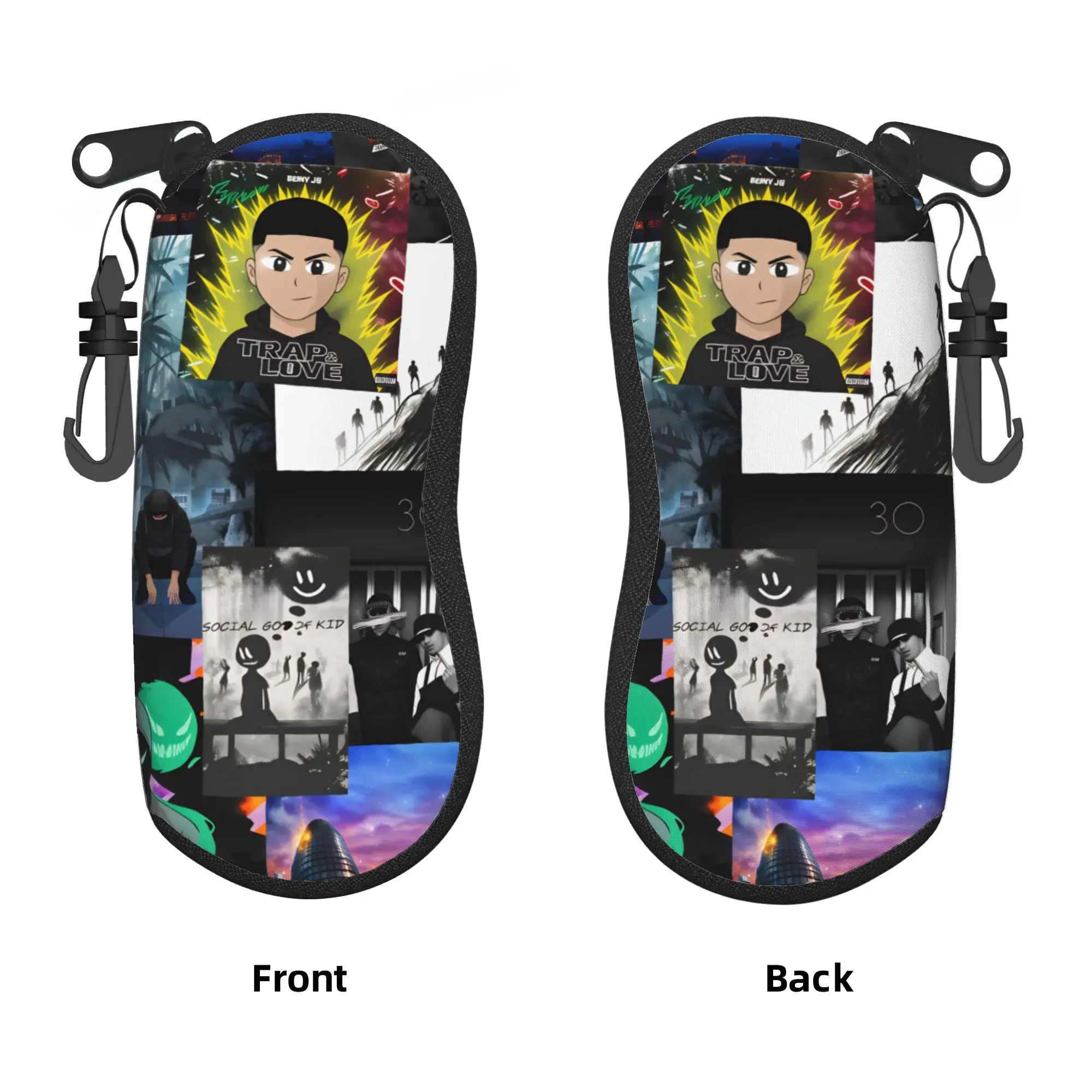 B-bENY Rapper JR  Glasses Case Cover  Portable Sunglasses Pouch Vintage Eyeglass Protector Male Female Eyewear Organizer