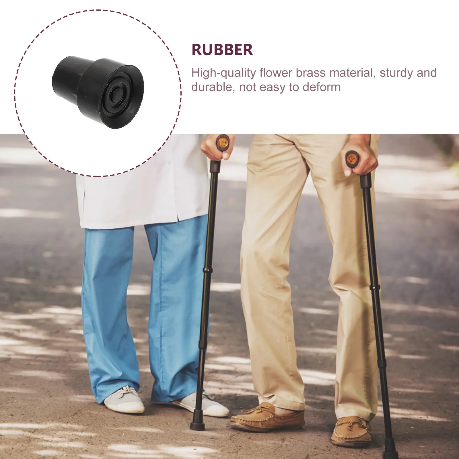 1Pcs High-Quality Flexible Abrasion-Resistant Crutch Feet Mat with Noise Reduction Stable Grip for Walking Sticks Crutches