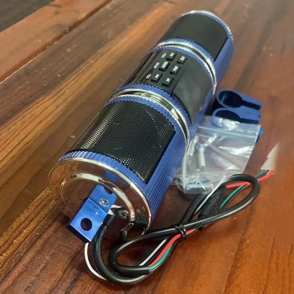 Compatible Motorcycle MP3 Audio Speaker Water Motorbike Stereo FM Radio AUX USB TF Card Bluetooth MP3 Motorcycles Speaker