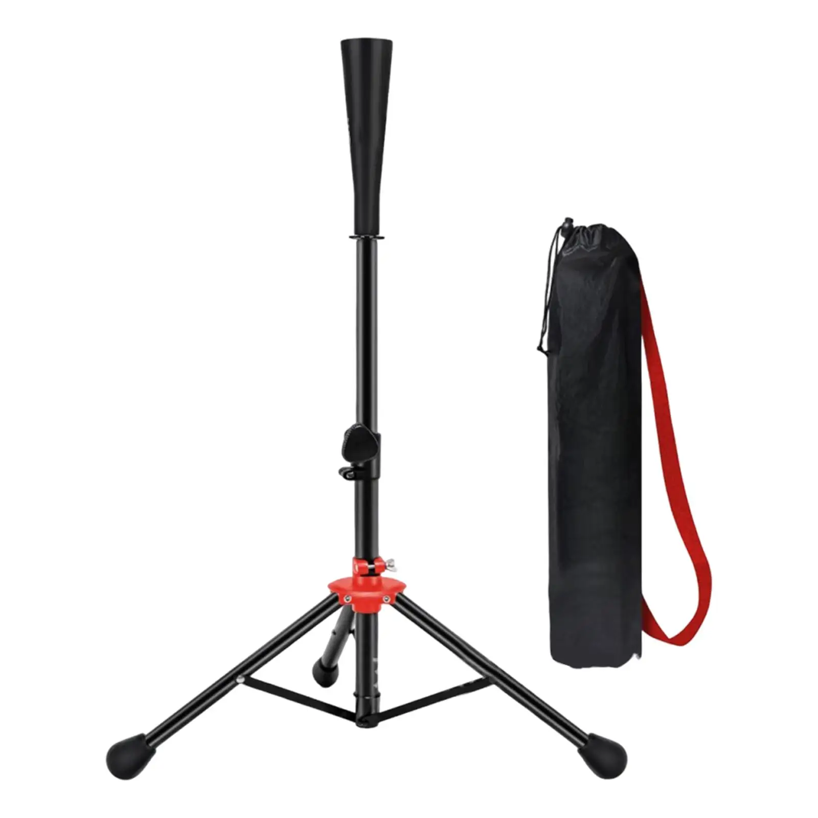 Baseball Batting Tee, Player Durability, Training Aid, Multipurpose with Carry Bag Hitting Tee Tripod Stand Height Adjustable