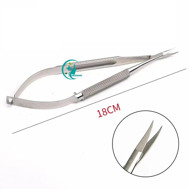 Eye Fine Corneal Scissors Open Canthus Surgical Microsurgical Scissors Stainless Steel Venus Straight Curved Scissors