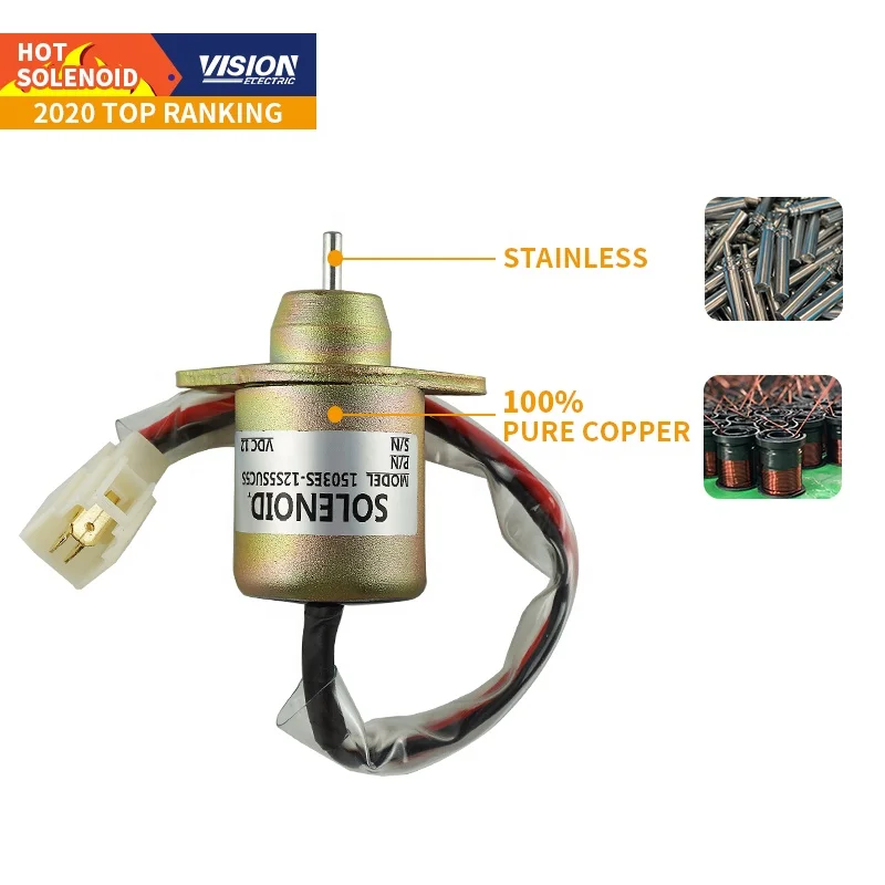 

SA-4562-T SA-5213-12 Соленоид отключения дизельного топлива 1503ES-12S5SUC5S Соленоид остановки топлива двигателя 119653-77950 119285-77950
