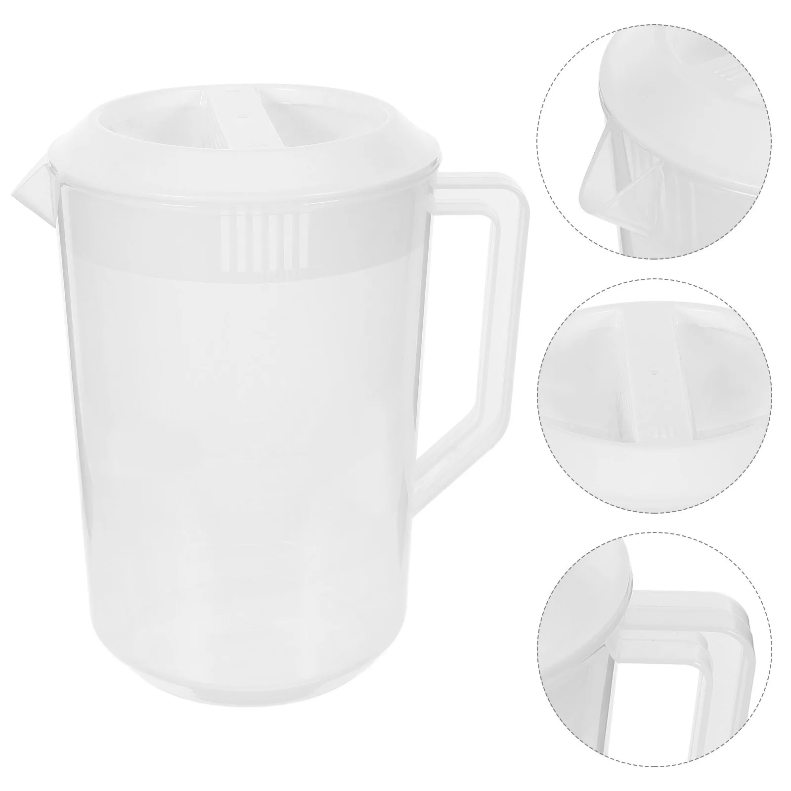

Cold Water Pitcher Food Safe Plastic 5000ml Heat Resistant Juice Pitcher Lid Measuring Beverage Storage Refrigerator Container