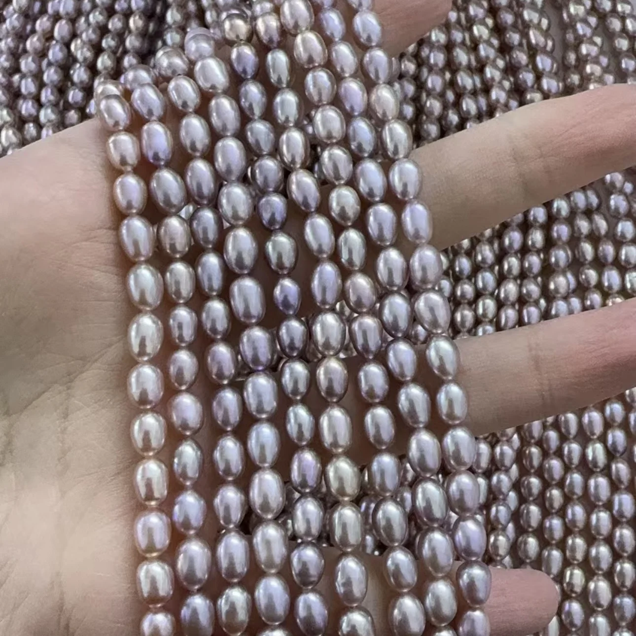 

AAAAA 5-6mm High Quality Purple Rice Shaped Pearl Natural Freshwater Pearl Loose Beads for Jewelry Making DIY Necklace Accessory