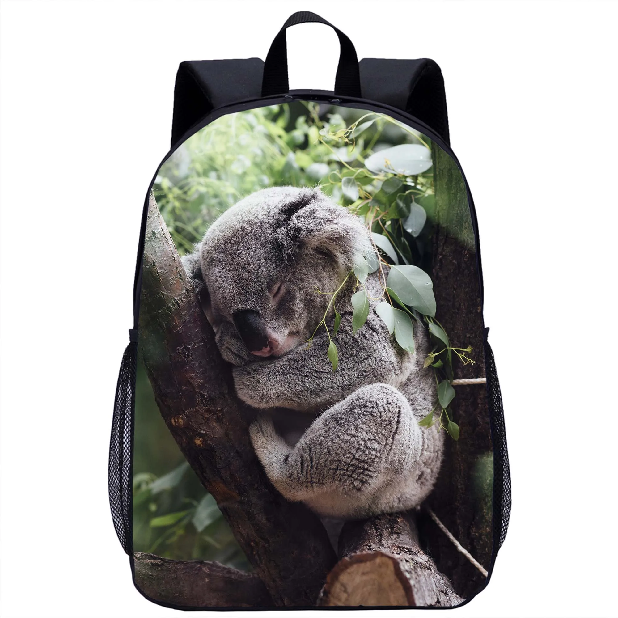 Koala tas punggung bermotif remaja tas sekolah anak laki-laki perempuan ransel kasual harian tas buku anak-anak ransel bepergian pria wanita