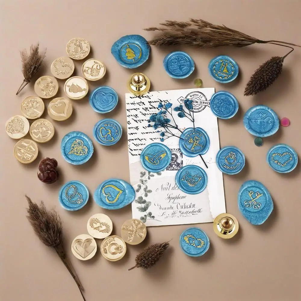LOVE Series Lacquer Seal Copper Head Wax Seal Stamp Sealing Invitations DIY Envelope Hobby Tools Dedicated Copper Head