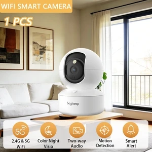 BoyKeep K30 2K Surveillance Camera – 5G/2.4GHz Dual Wifi,  360° Pan Tilt Indoor Baby Monitor with Night Vision and 2-Way Talk