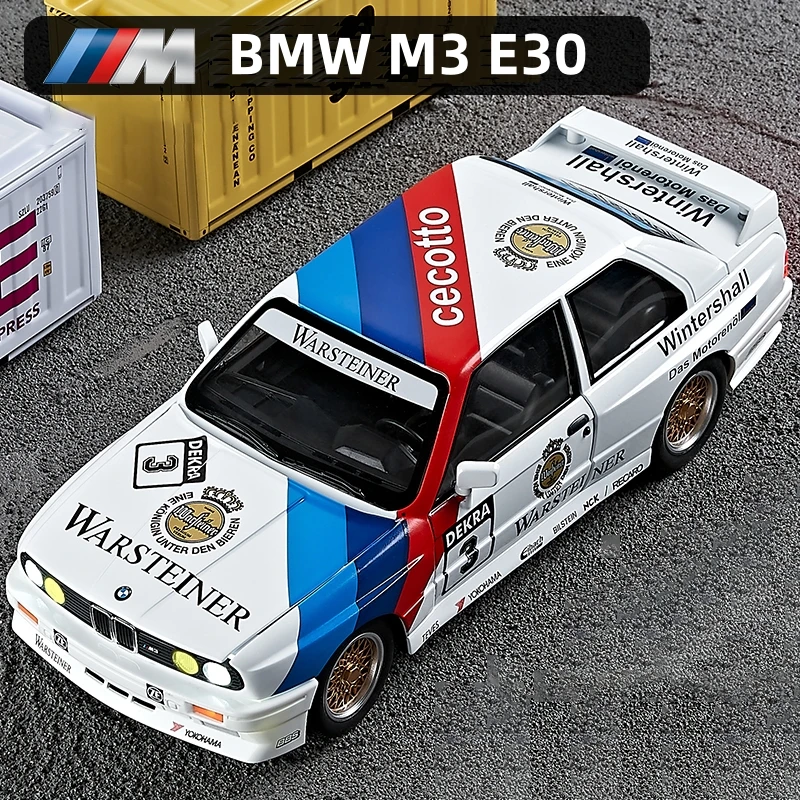 

Модель автомобиля в масштабе 1:24 BMW M3 E30 1988, модель автомобиля из сплава, игрушка, литье под давлением, металлический литье, звук и искусство, автомобиль, игрушки для детей, автомобиль