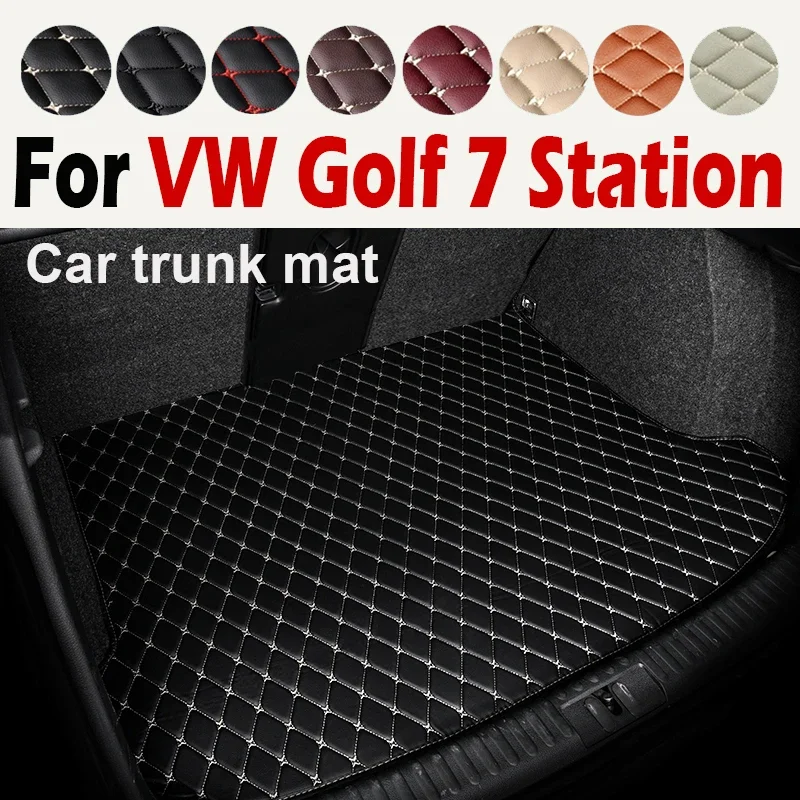 1 piece Artificial Leather Custom Car Trunk Mat For Volkswagen Golf 7 Station Wagon 2013 2014 2015 2016 2017 2018 2019