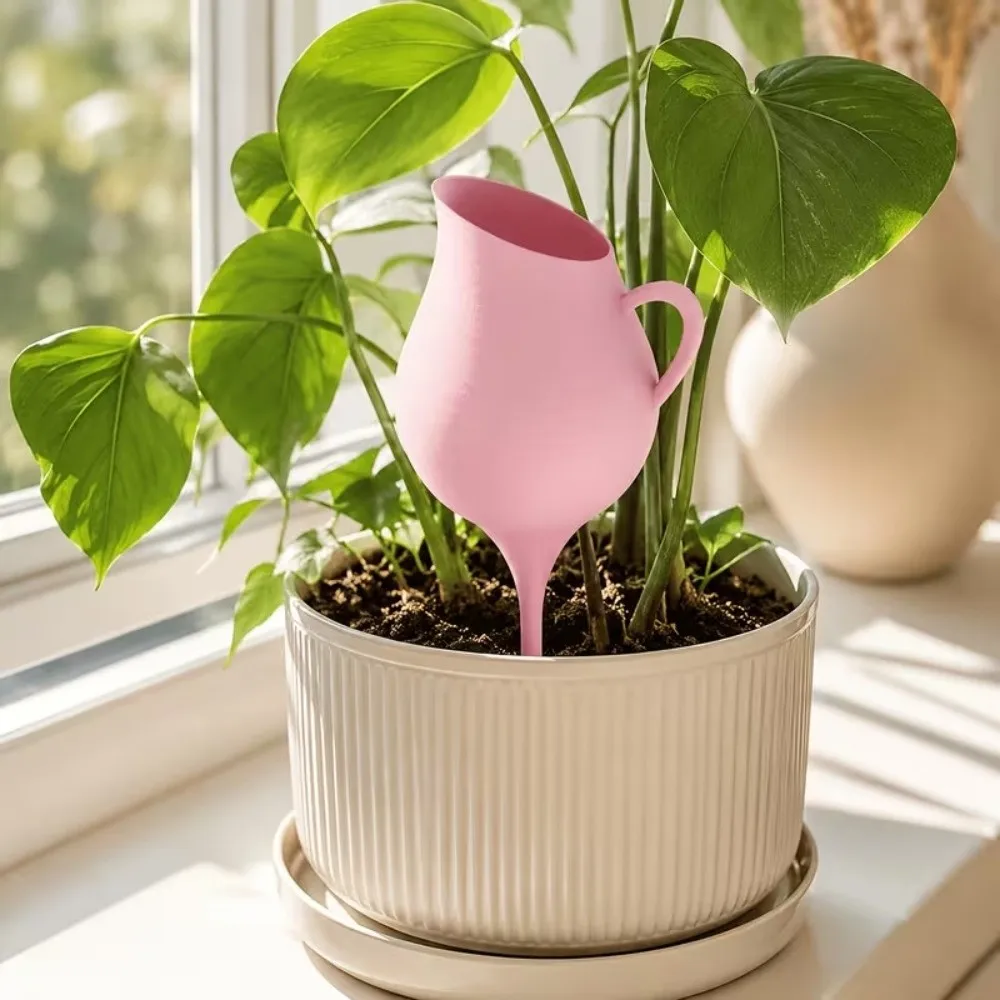 3D Printed Terracotta Self Watering Spikes Plastic Funnel Watering Can-shaped Plant Drip Irrigation Device Effort-saving